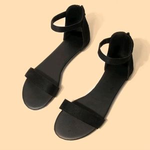 Two part strap flat sandal